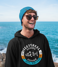 Load image into Gallery viewer, Teal And Orange San Jose CA Fishing Hoodie For Bay Area Anglers And Fisherman