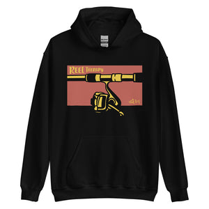 Reel Therapy Fishing Rod & Reel (Red & Yellow) Hoodie