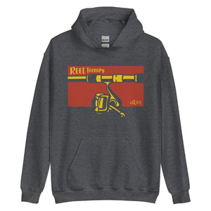 Reel Therapy Fishing Rod & Reel (Red & Yellow) Hoodie