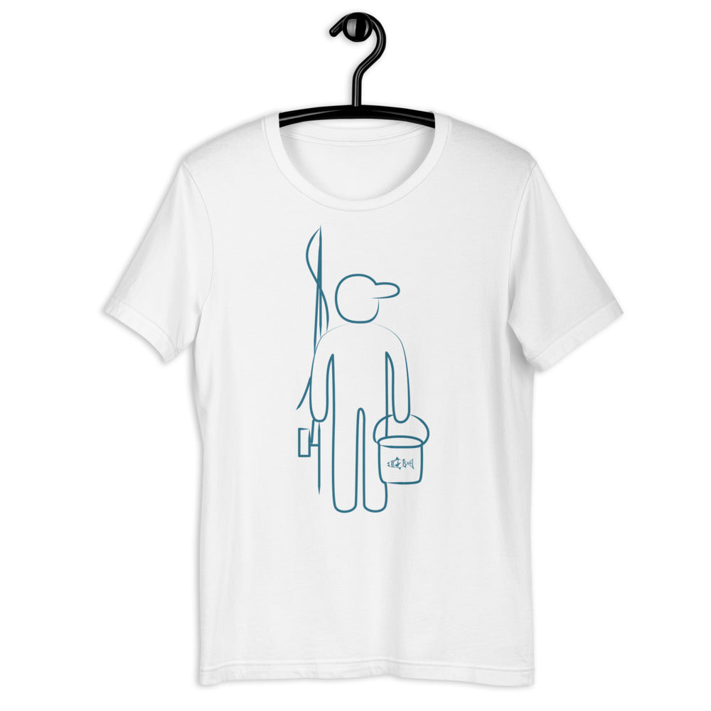Minimalistic Line Art Fisherman T-Shirt