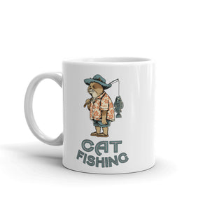 Catfishing / Cat Fishing White Glossy Mug